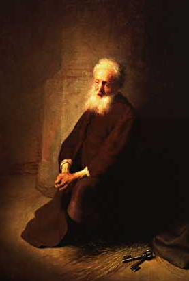 Painting: St. Peter in Prison, by Rembrandt
